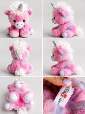 Peek A Boo Pink Unicorn Plush Stuffed Animal - Soft Pink & Pastel